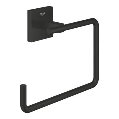 GROHE Start Cube QuickFix Handdoekring - 18.8cm - vierkant - matte black 409752430 GROHE Start Cube QuickFix Handdoekring - 18.8cm - vierkant - matte black 409752430