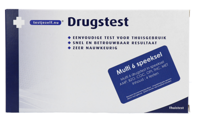 Testjezelf.nu Drugstest Speeksel Multi 6 4st Testjezelf.nu Drugstest Speeksel Multi 6 4st