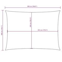 VidaXL Zonnescherm rechthoekig 3x5 m oxford stof bruin - thumbnail