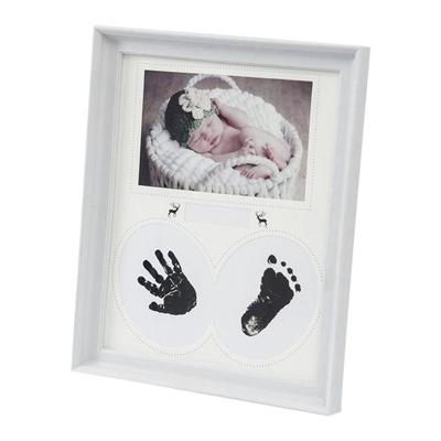 Bureau opknoping foto frame PVC baby voet hand print inkt pad slaapkamer muur verjaardag Foto's albums (wit) Bureau opknoping foto frame PVC baby voet hand print inkt pad slaapkamer muur verjaardag Foto's albums (wit)