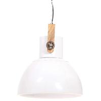 VidaXL Hanglamp industrieel rond 25 w e27 40 cm wit - thumbnail