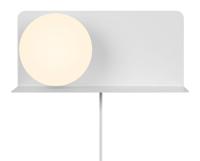Witte wandlamp opaalglas met plankje Nordlux Lilibeth - thumbnail