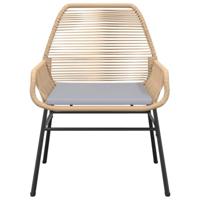 3-delige Tuinset met kussens poly rattan glas bruin - thumbnail