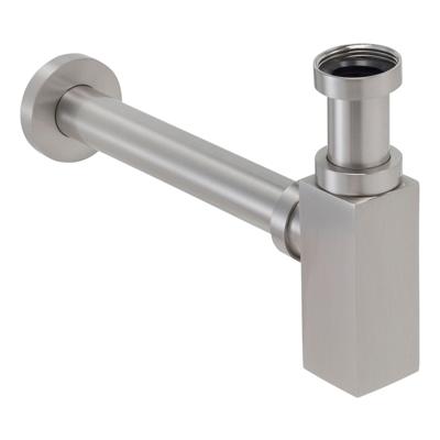 Wiesbaden Star sifon vierkant 5/4" x 32 mm geborsteld staal