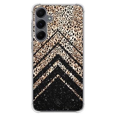 Samsung Galaxy A55 shockproof hoesje - Chevron luipaard Samsung Galaxy A55 shockproof hoesje - Chevron luipaard