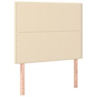 Boxspring met matras stof crèmekleurig 90x200 cm - thumbnail