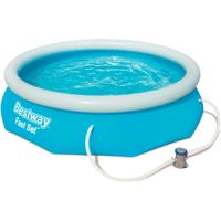 Bestway zwembad fast set rond 305 (blauw/lichtblauw, incl. filterpomp (220-240v)) - thumbnail