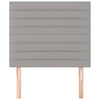 Hoofdborden 2 st 90x5x78/88 cm stof lichtgrijs - thumbnail