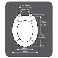 GELCO DESIGN Toiletzitting Dolce - Roestvrij stalen scharnieren - Gegoten hout - Kardinaalrood - thumbnail