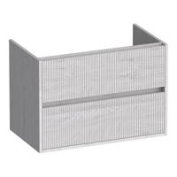 Brauer Adore Wavy - Onderkast - 80 cm - met 2 Softclose Lades Greeploos en 1 Sifon Uitsparing - Forest Seashell - thumbnail