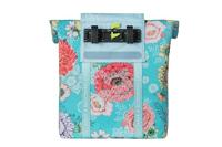 Basil bloom field fietsshopper, gerecycled pet, waterdicht, verstelbare schouderriem, laptopvak, 15-20l, sky blue - thumbnail
