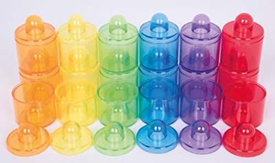 Tickit Doorschijnende Kleurenpotten 18 stuks