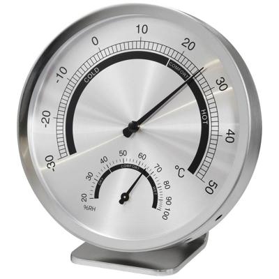 6034HIC Thermo- en hygrometer Zilver