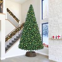 Kerstboomkraag Zwart 90 x 90 x 28 cm Waterhyacint - thumbnail