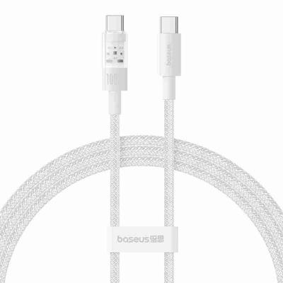 Baseus Gem USB C naar USB C snellaadkabel 1 m 100 W Wit
