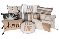 Kussen Home ESPRIT Zwart Boho Palmboom 45 x 5 x 45 cm - thumbnail