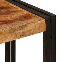 Wandtafel met plank Bruin 90 x 33 x 75 cm Massief ruw mangohout - thumbnail