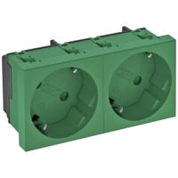 OBO Bettermann 6120107 Apparaatinzet 2-voudig stopcontact (b x h x d) 90 x 45 x 42 mm Groen 1 stuk(s) - thumbnail