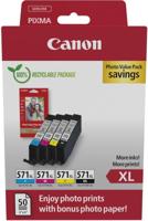 Canon Inktcartridge CLI-571 XL Origineel Combipack Zwart, Cyaan, Magenta, Geel 0332C006 - thumbnail