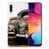 Samsung Galaxy A50 | Siliconen hoesje | met foto Vintage Auto - thumbnail