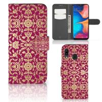 Wallet Case Samsung Galaxy A30 Barok Pink - thumbnail