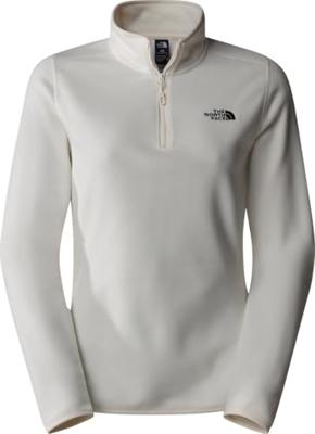 The North Face 100 Glacier 1/4 Zip Fleece Dames White Dune/NPF M