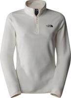 The North Face 100 Glacier 1/4 Zip Fleece Dames White Dune/NPF M - thumbnail