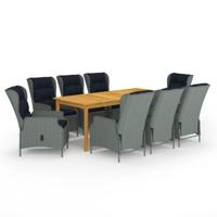 9-delige Tuinset lichtgrijs - thumbnail