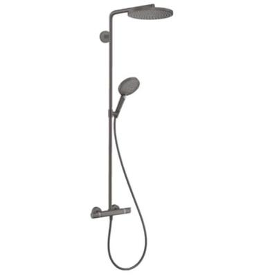 Doucheset HansGrohe Raindance Select S 240 1jet PowderRain Met Thermostaat Geborsteld Zwart Chroom Doucheset HansGrohe Raindance Select S 240 1jet PowderRain Met Thermostaat Geborsteld Zwart Chroom