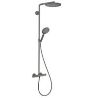Doucheset HansGrohe Raindance Select S 240 1jet PowderRain Met Thermostaat Geborsteld Zwart Chroom - thumbnail
