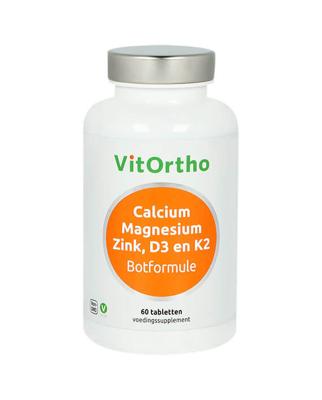 VitOrtho Calcium Magnesium Zink, D3 en K2 Tabletten