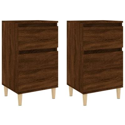 Nachtkastjes 2 st 40x35x70 cm bewerkt hout bruineikenkleurig Nachtkastjes 2 st 40x35x70 cm bewerkt hout bruineikenkleurig
