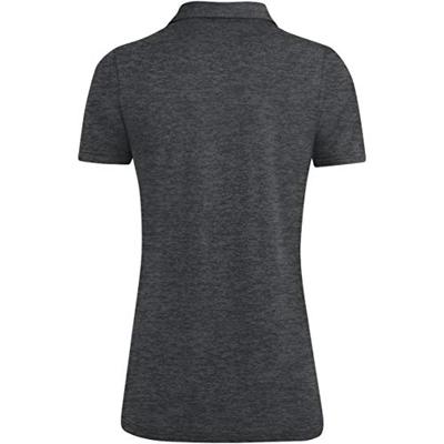 JAKO 6329D Polo Premium Basics Dames - Antraciet Gemeleerd - 42