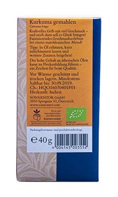 Kurkuma gemalen bio