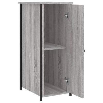 Nachtkastjes 2 st 32x42x80 cm bewerkt hout grijs sonoma eiken