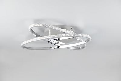 Trio PlafondlampLane chroom Ø 58cm - R67802106