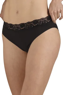 Kanten dames Tai slip - Jazzpant Modal - Kanten dames onderbroek - Zwart en wit