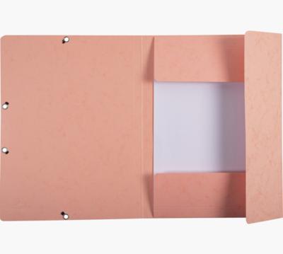 Elastomap exacompta aquarel a4 3 klep 400gr roze