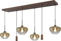 Masterlight Hanglamp Genua 4+2 lichts L 130 cm amber cacao - thumbnail