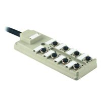 Weidmüller SAI-8-F 4P PUR 10M 9456760000 Passieve sensor/actorbox M12-verdeler met metalen schroefdraad 1 stuk(s) Piece - thumbnail