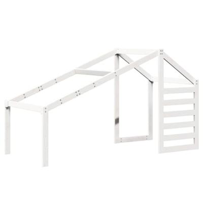 Hoogslaper met bedhuis 75x190 cm massief grenenhout wit