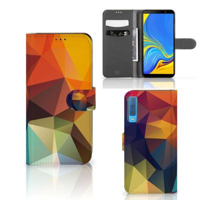 Samsung Galaxy A7 (2018) | Book Case | Polygon Color