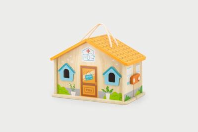 VIGA dierenziekenhuis, h: 17 cm, l: 22 cm, b: 12 cm, 19 onderdelen/ 1 doos