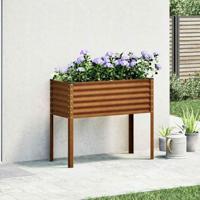VidaXL Plantenbak 100x41x90 cm weervast staal - thumbnail