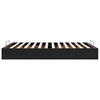 Ottoman bedframe zonder matras 140x200 cm fluweel zwart - thumbnail