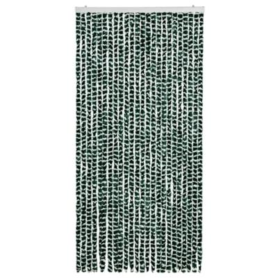 VidaXL Vliegengordijn 100x220 cm chenille groen en wit