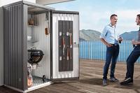 Biohort metalen tuinkast 90 donkergrijs 93x83x182,5 cm- Plat dak- Metaal- Biohort - thumbnail