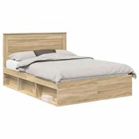 Bedframe met lade Sonoma Eiken 150 x 200 cm Massief grenenhout - thumbnail