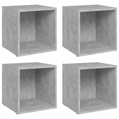 Tv-meubelen 4 st 37x35x37 cm bewerkt hout betongrijs