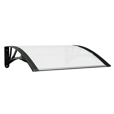 VidaXL Deurluifel 80x75 cm polycarbonaat zwart en transparant VidaXL Deurluifel 80x75 cm polycarbonaat zwart en transparant